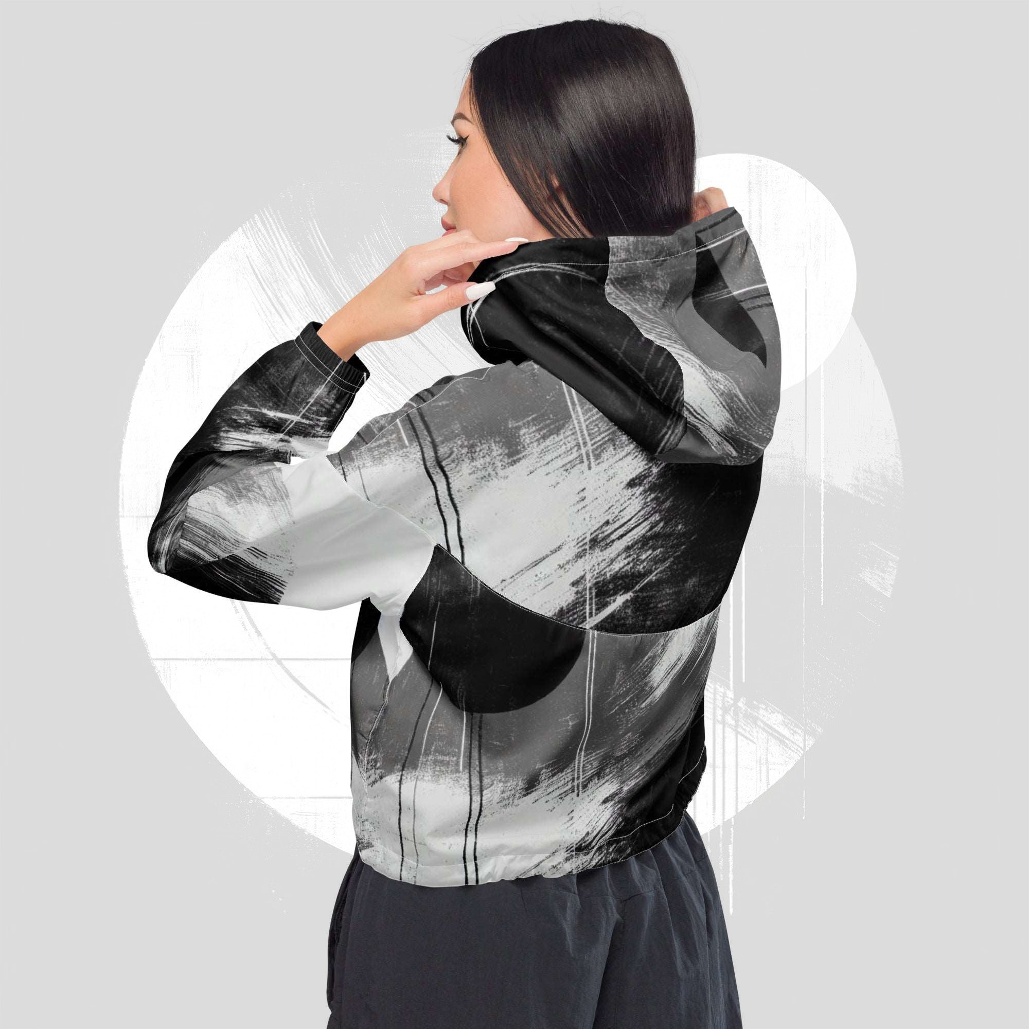 Women's ICN Cropped Windbreaker Print (No.10)