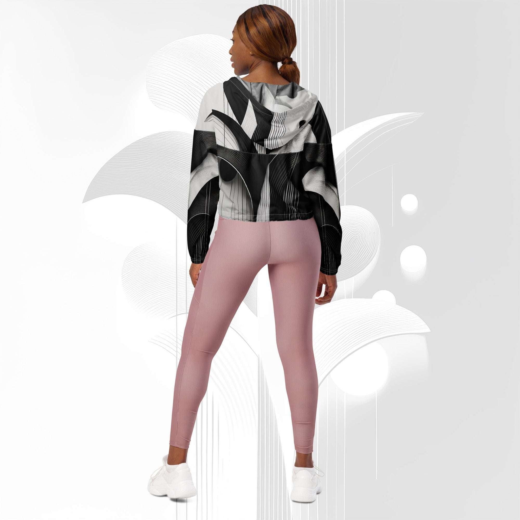 Women's ICN Cropped Windbreaker Print (No.11)