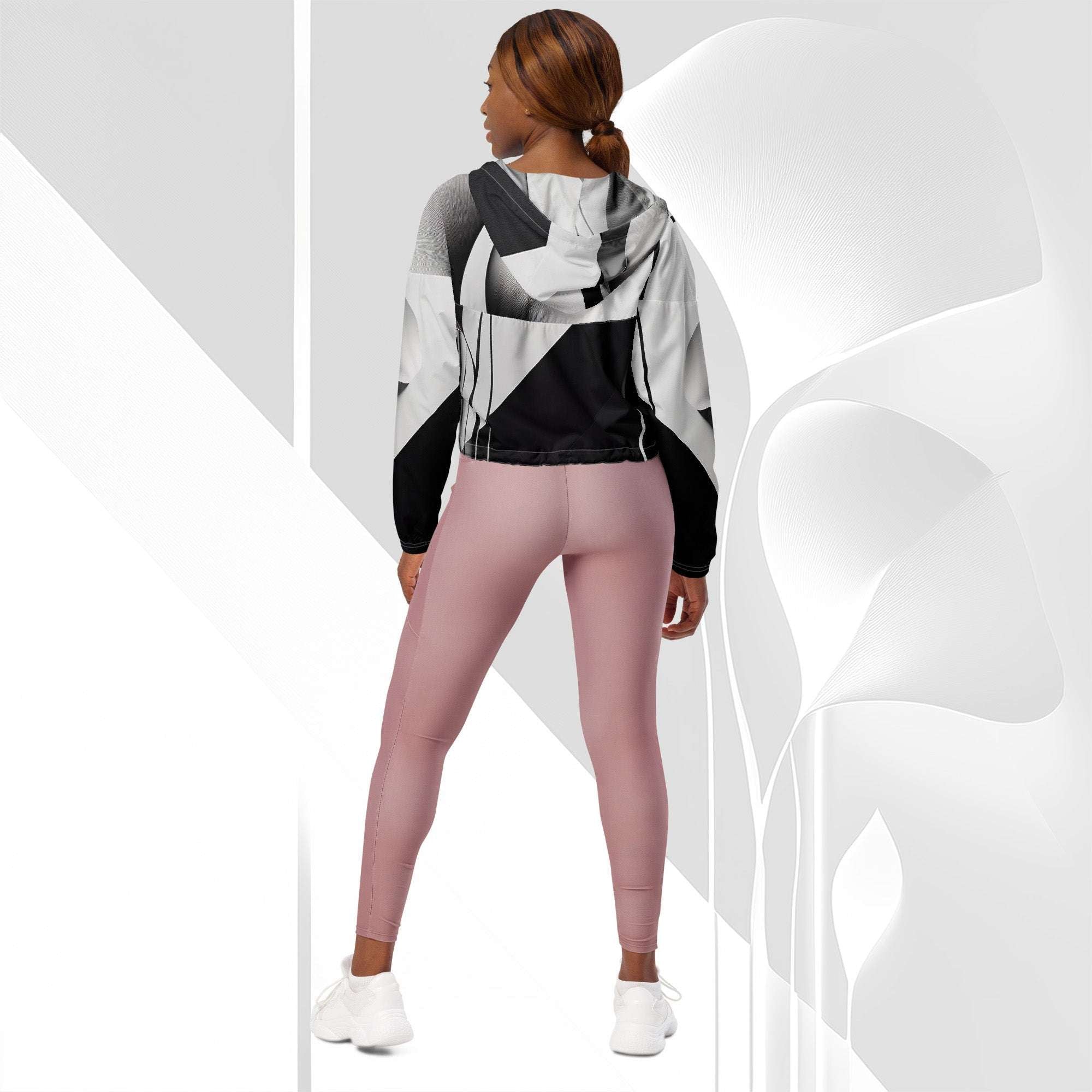 Women's ICN Cropped Windbreaker Print (No.12)