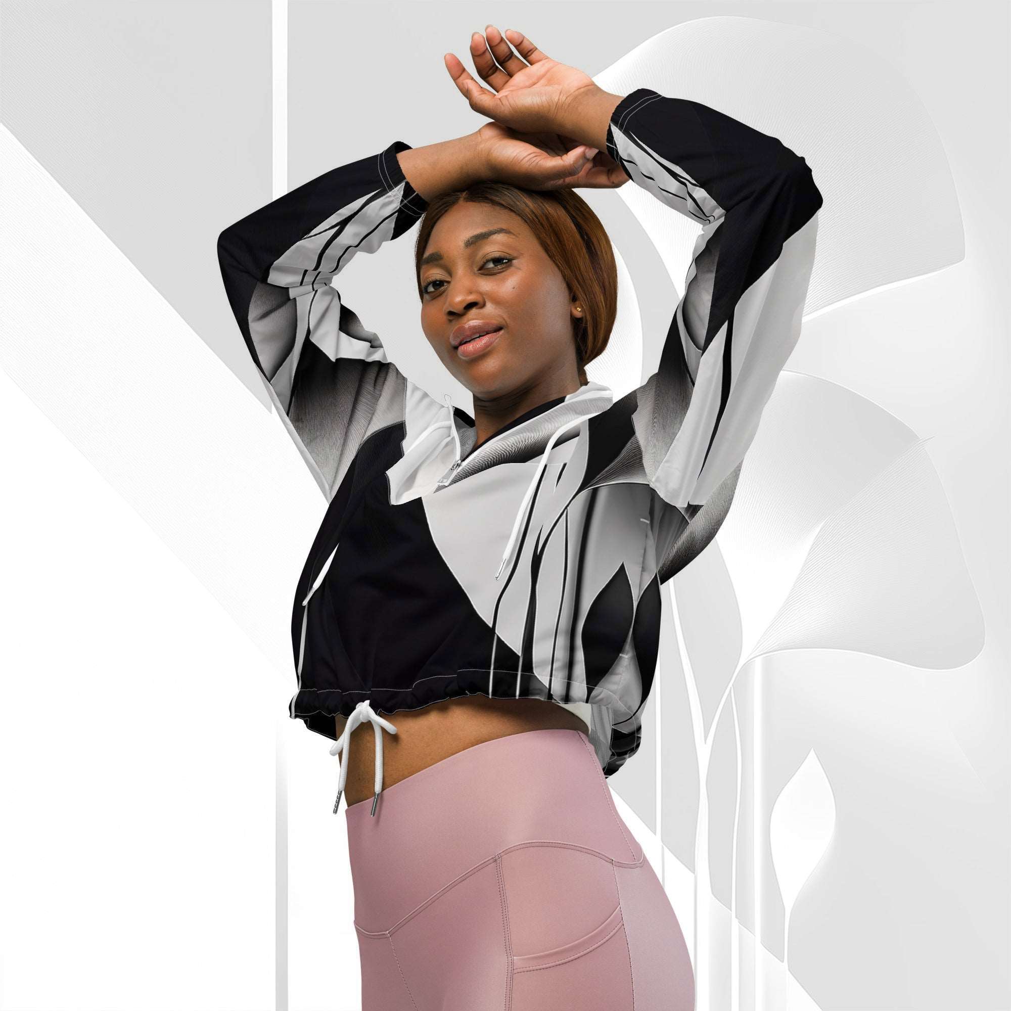 Women's ICN Cropped Windbreaker Print (No.12)