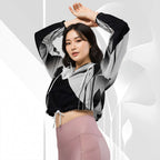 Women's ICN Cropped Windbreaker Print (No.12)