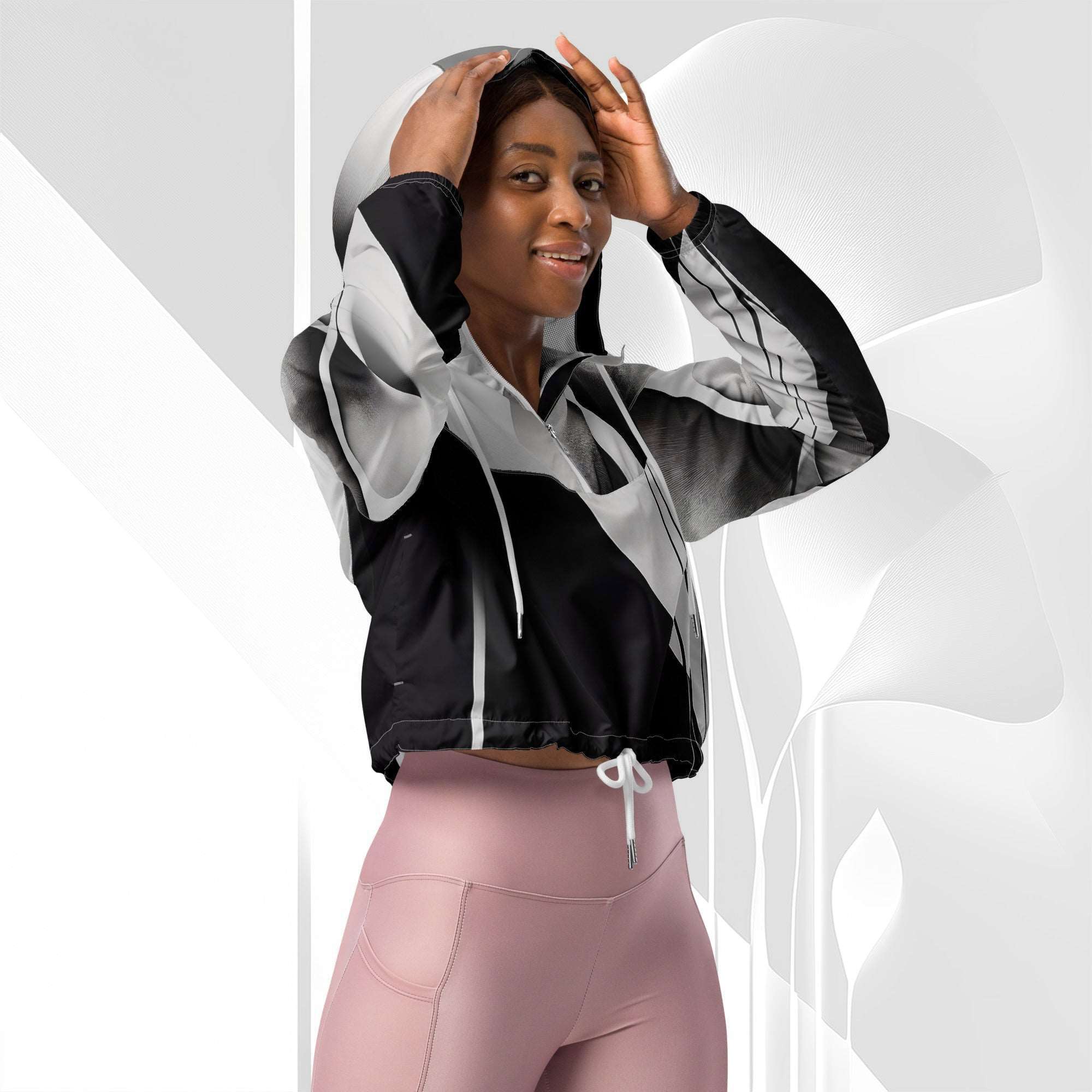 Women's ICN Cropped Windbreaker Print (No.12)