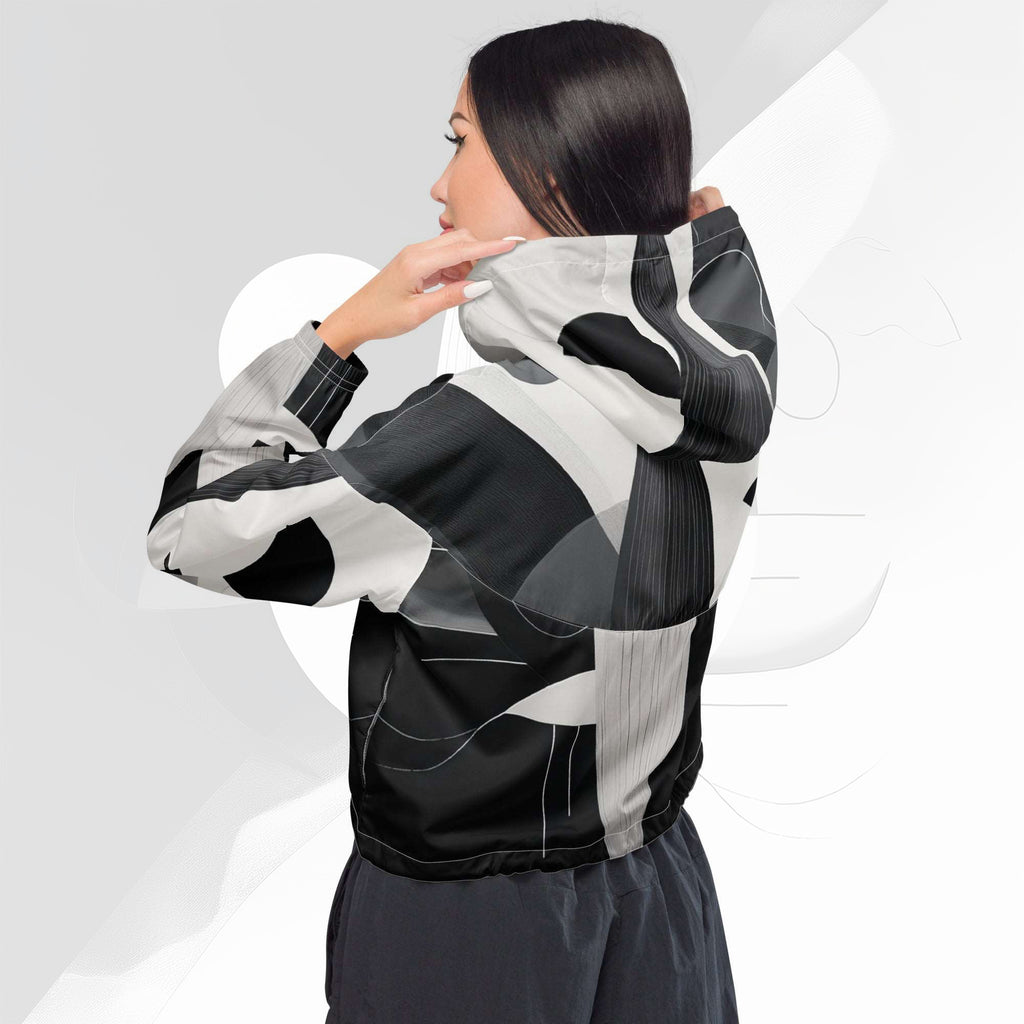 Women's ICN Cropped Windbreaker Print (No.13)