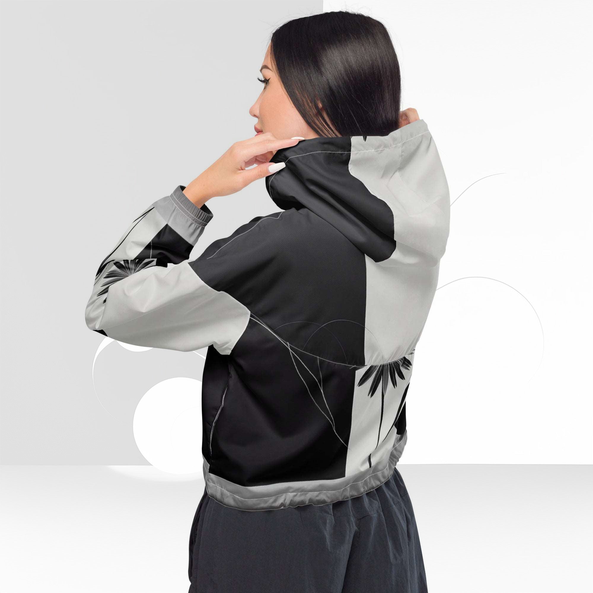 Women's ICN Cropped Windbreaker Print (No.14)