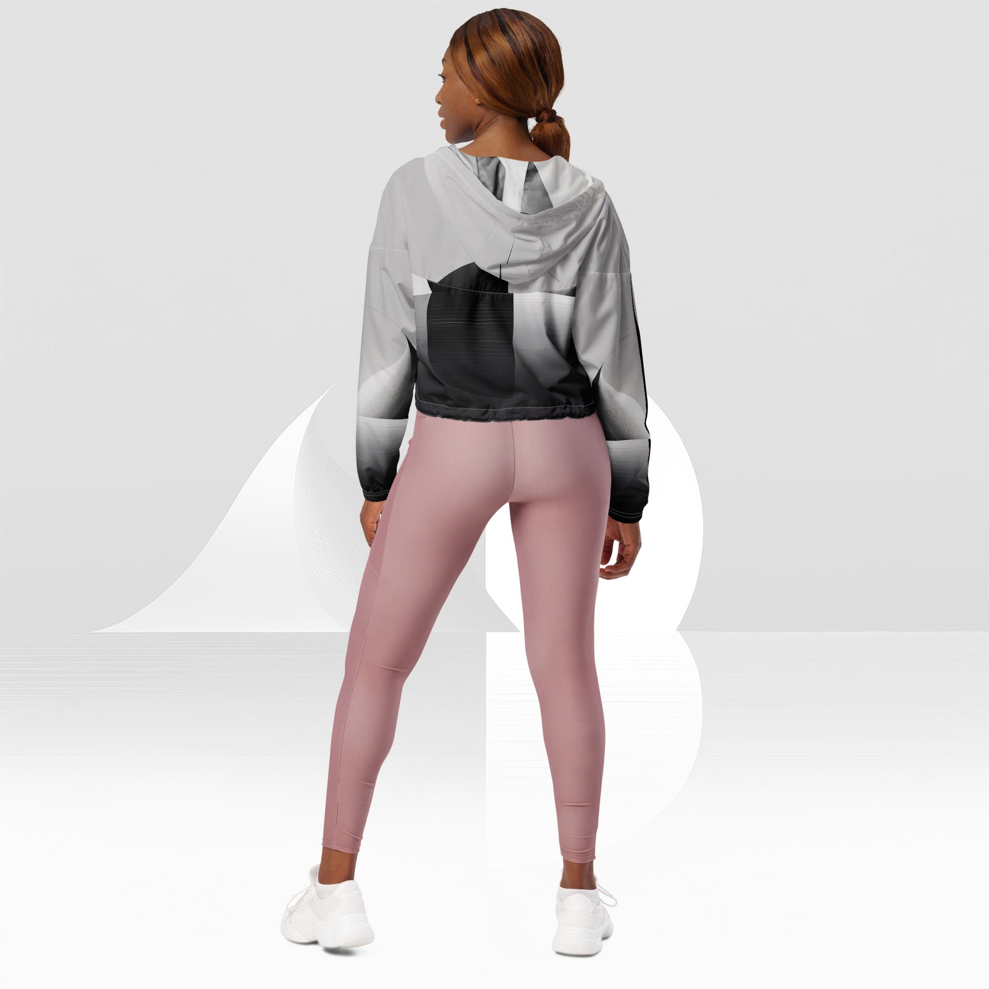 Women's ICN Cropped Windbreaker Print (No.15)