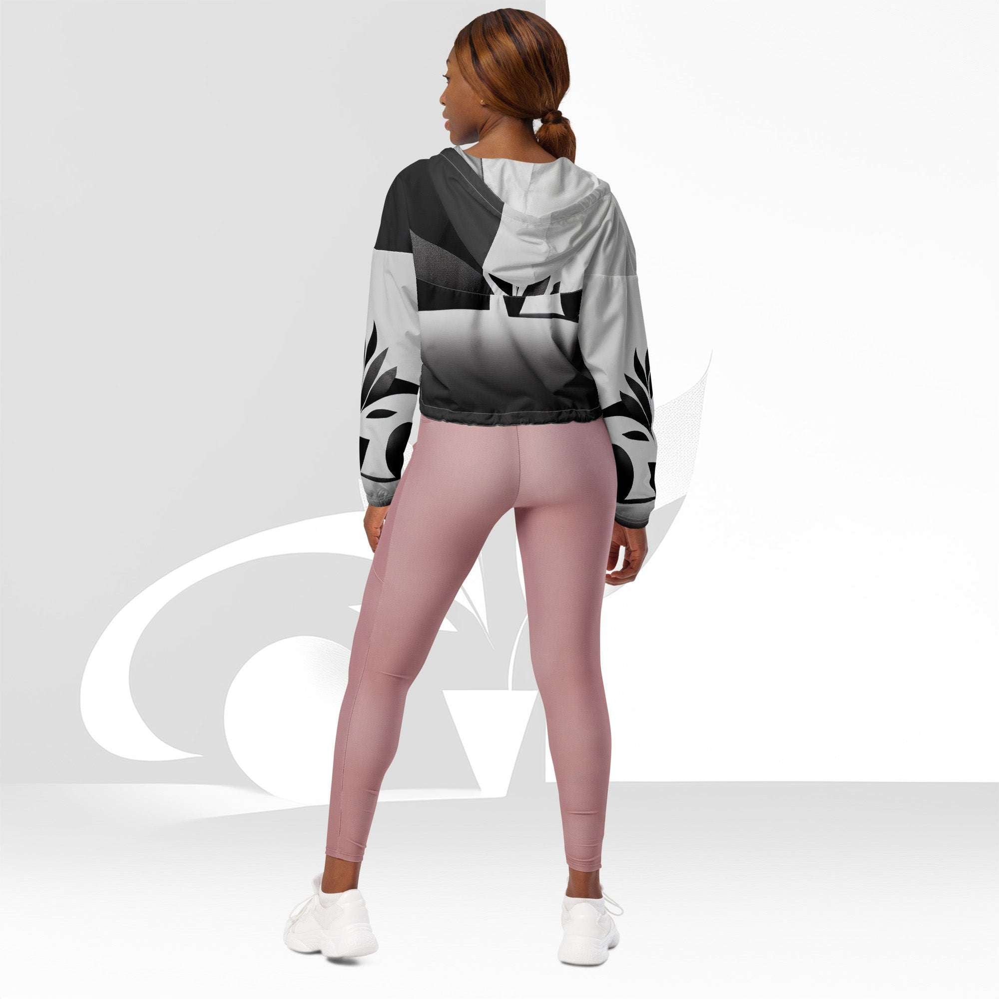 Women's ICN Cropped Windbreaker Print (No.16)