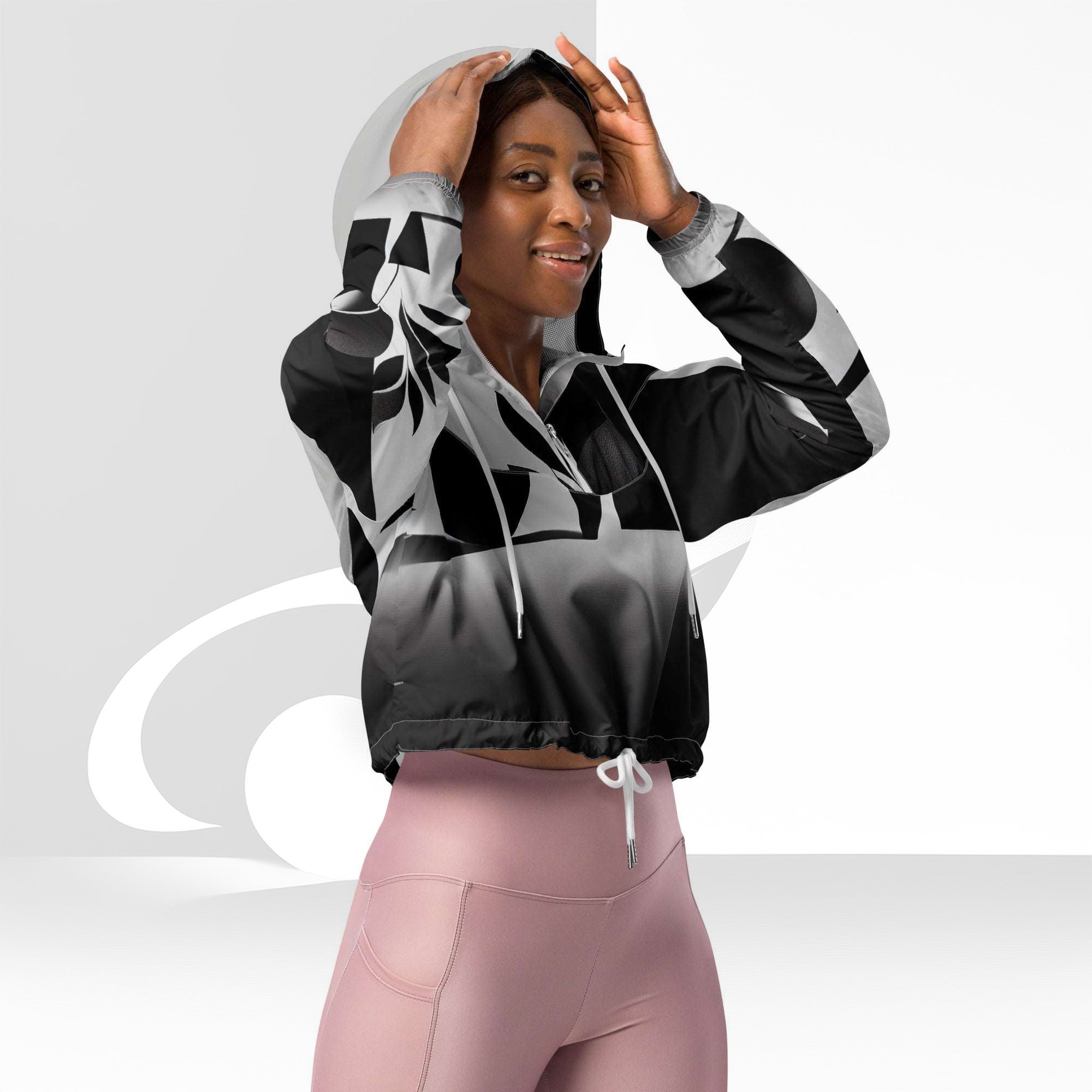 Women's ICN Cropped Windbreaker Print (No.16)