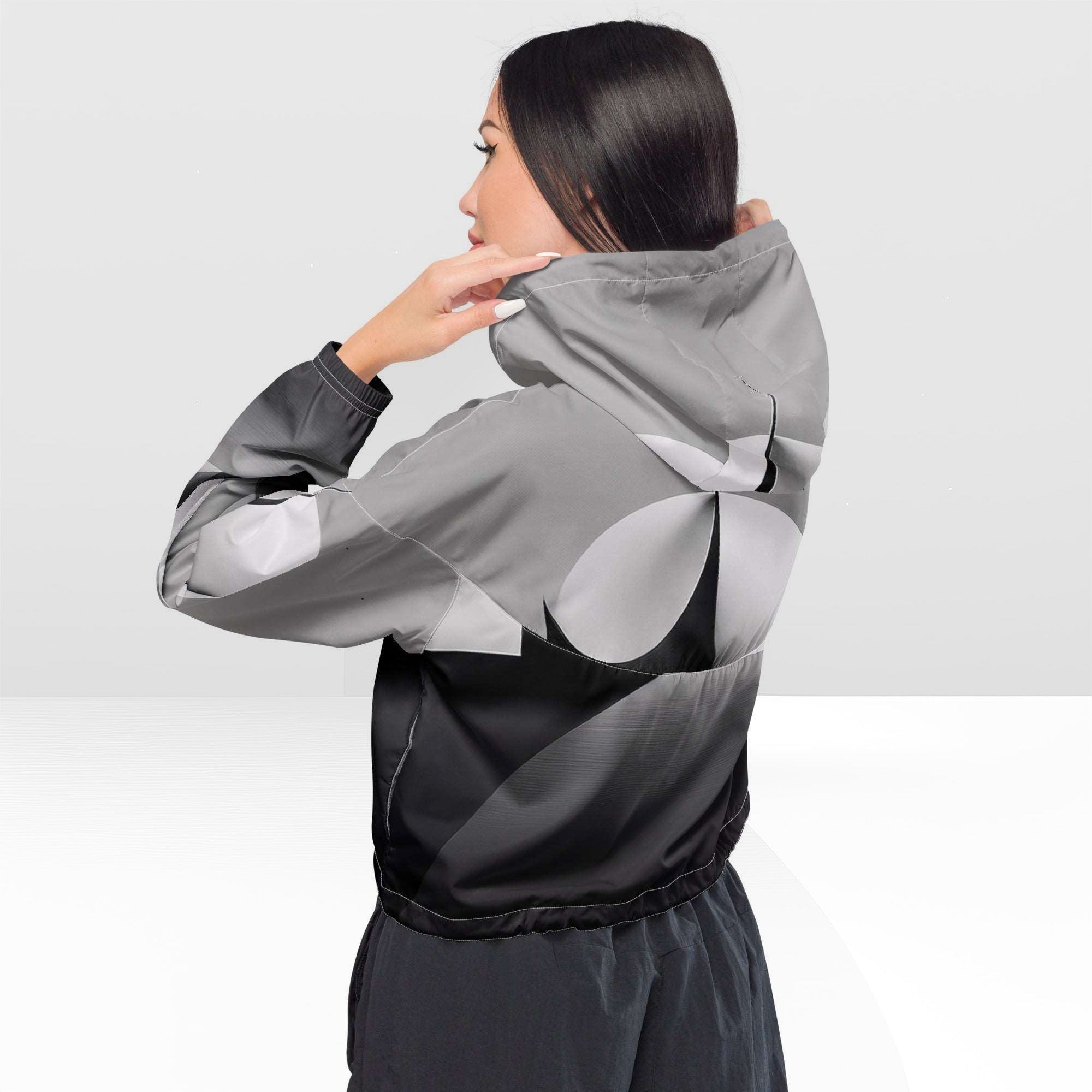 Women's ICN Cropped Windbreaker Print (No.17)