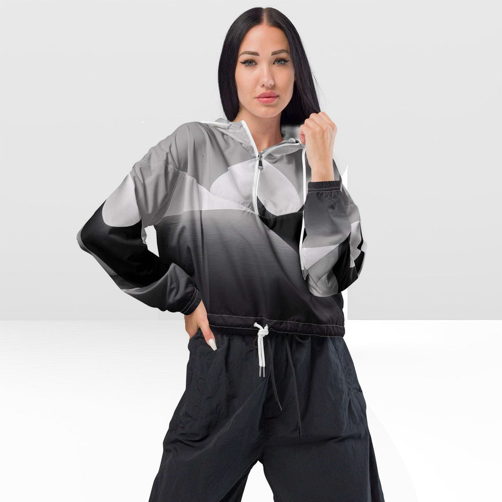 Women's ICN Cropped Windbreaker Print (No.17)