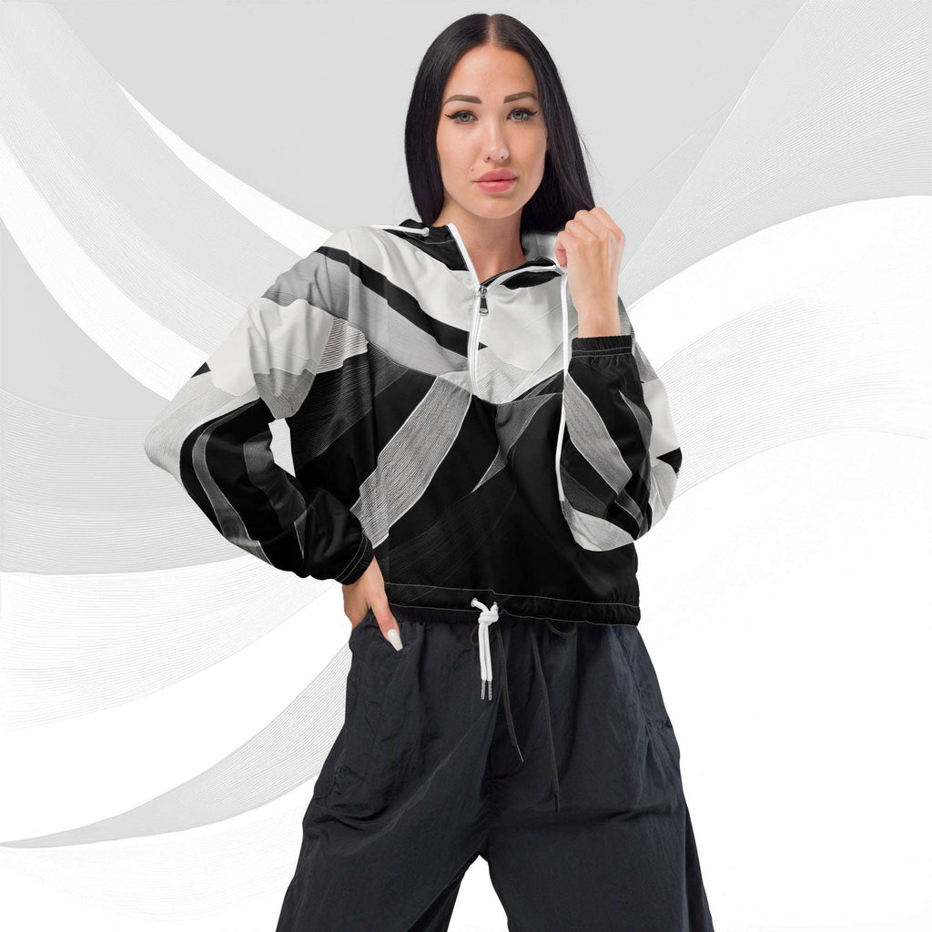 Women's ICN Cropped Windbreaker Print (No.18)