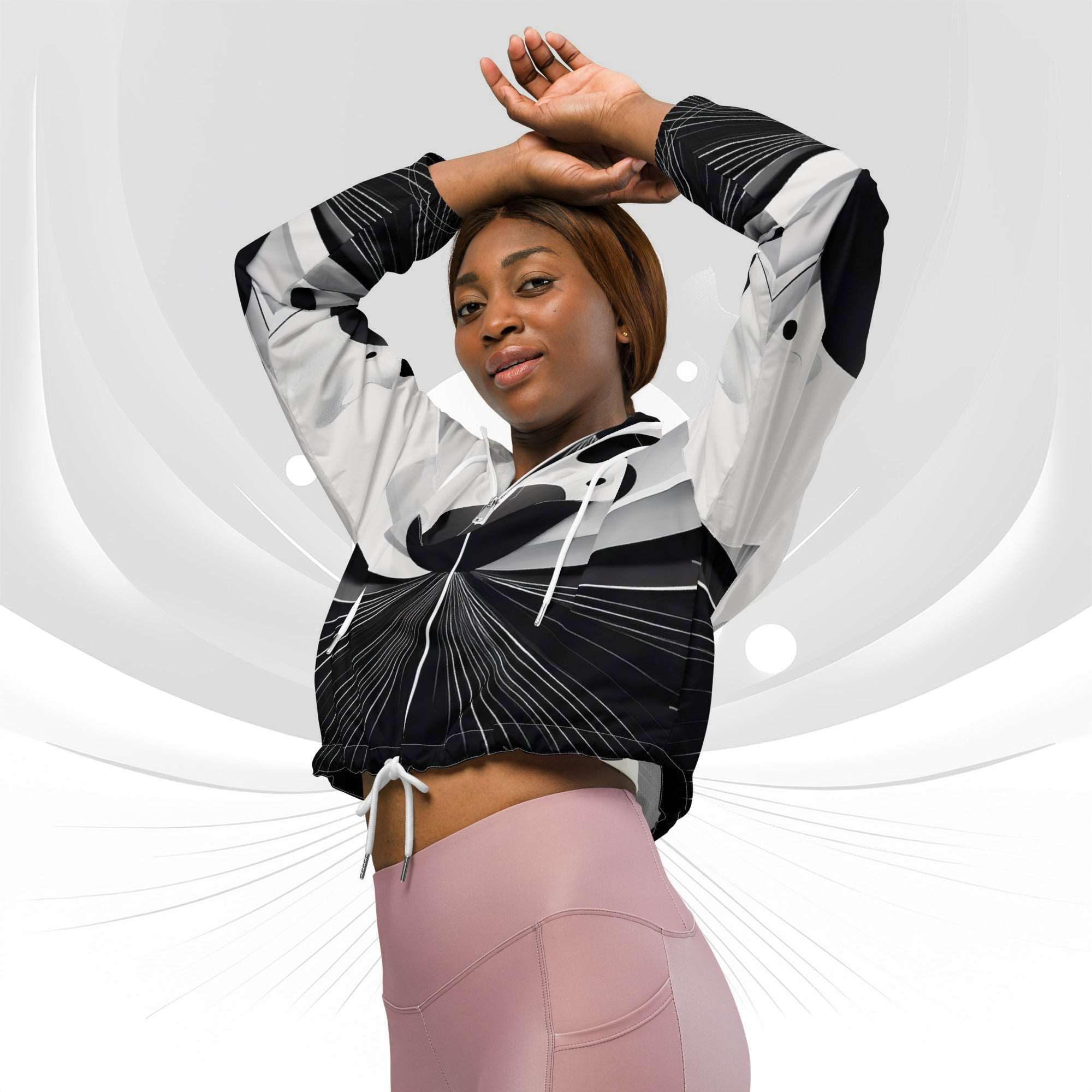 Women's ICN Cropped Windbreaker Print (No.19)