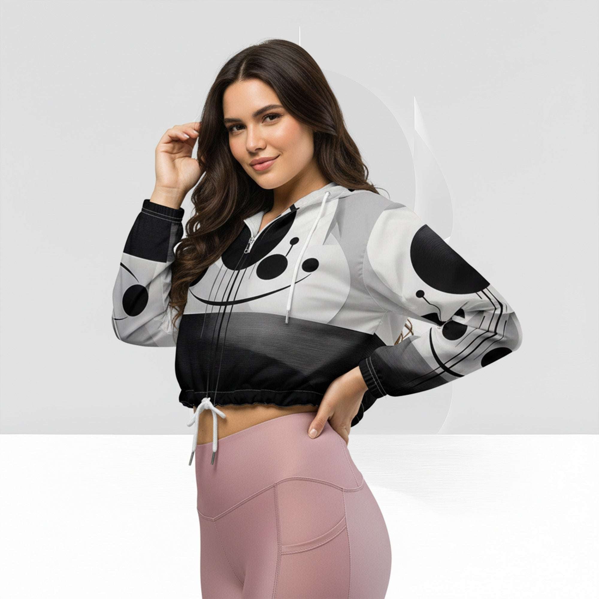 Women's ICN Cropped Windbreaker Print (No.20)