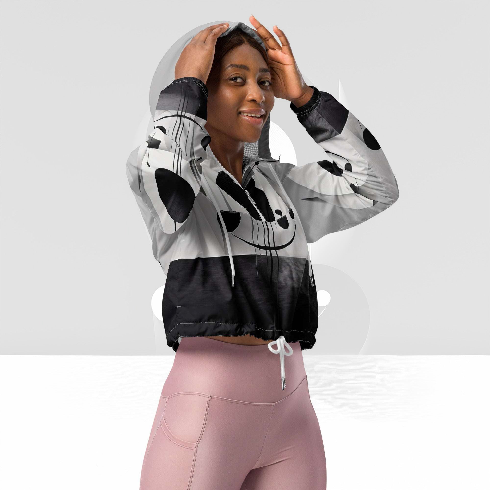 Women's ICN Cropped Windbreaker Print (No.20)