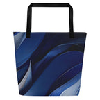 Back view of the Sky & Sea Tote Bag (No.03), fabric tote bag featuring a calm sky-and-sea gradient print centred on the front with clean edges and sturdy woven handles from Form Finding Design.