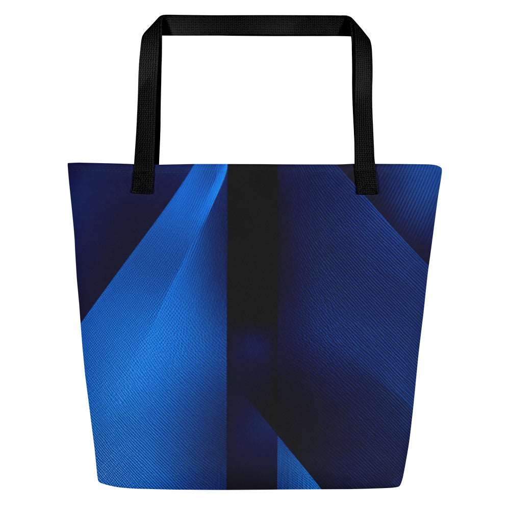 Back view of the Sky & Sea Tote Bag (No.04), fabric tote bag featuring a calm sky-and-sea gradient print centred on the front with clean edges and sturdy woven handles from Form Finding Design.