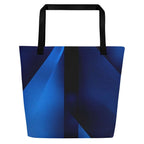 Back view of the Sky & Sea Tote Bag (No.04), fabric tote bag featuring a calm sky-and-sea gradient print centred on the front with clean edges and sturdy woven handles from Form Finding Design.