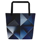 Back view of the Sky & Sea Tote Bag (No.09), fabric tote bag featuring a calm sky-and-sea gradient print centred on the front with clean edges and sturdy woven handles from Form Finding Design.