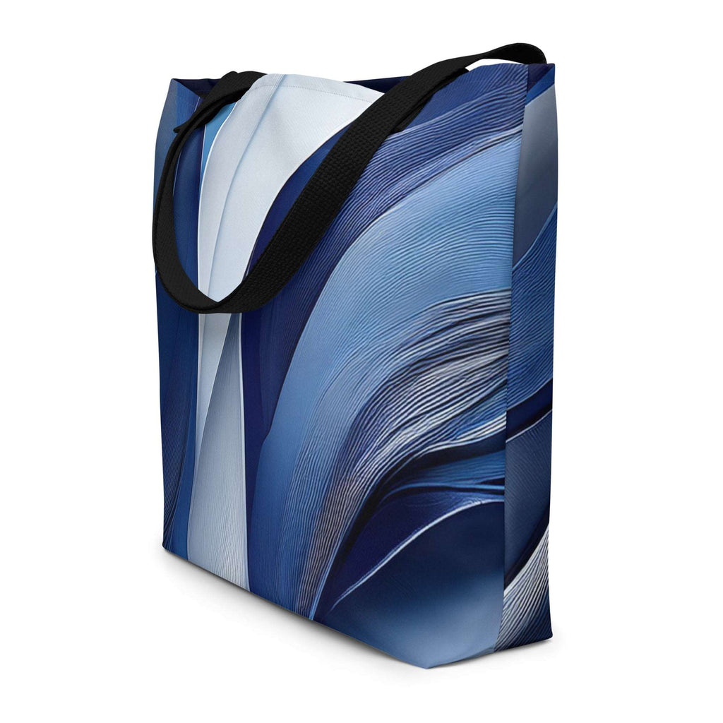 Sky & Sea Tote Bag (No.03), modern designer-infused tote bag styled as a daily carry-all, with long handles and a tranquil sky-and-sea themed print that adds a soft pop of colour to casual outfits from Form Finding Design.