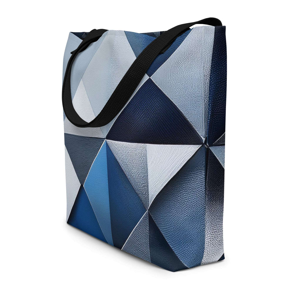 Sky & Sea Tote Bag (No.09), modern designer-infused tote bag styled as a daily carry-all, with long handles and a tranquil sky-and-sea themed print that adds a soft pop of colour to casual outfits from Form Finding Design.