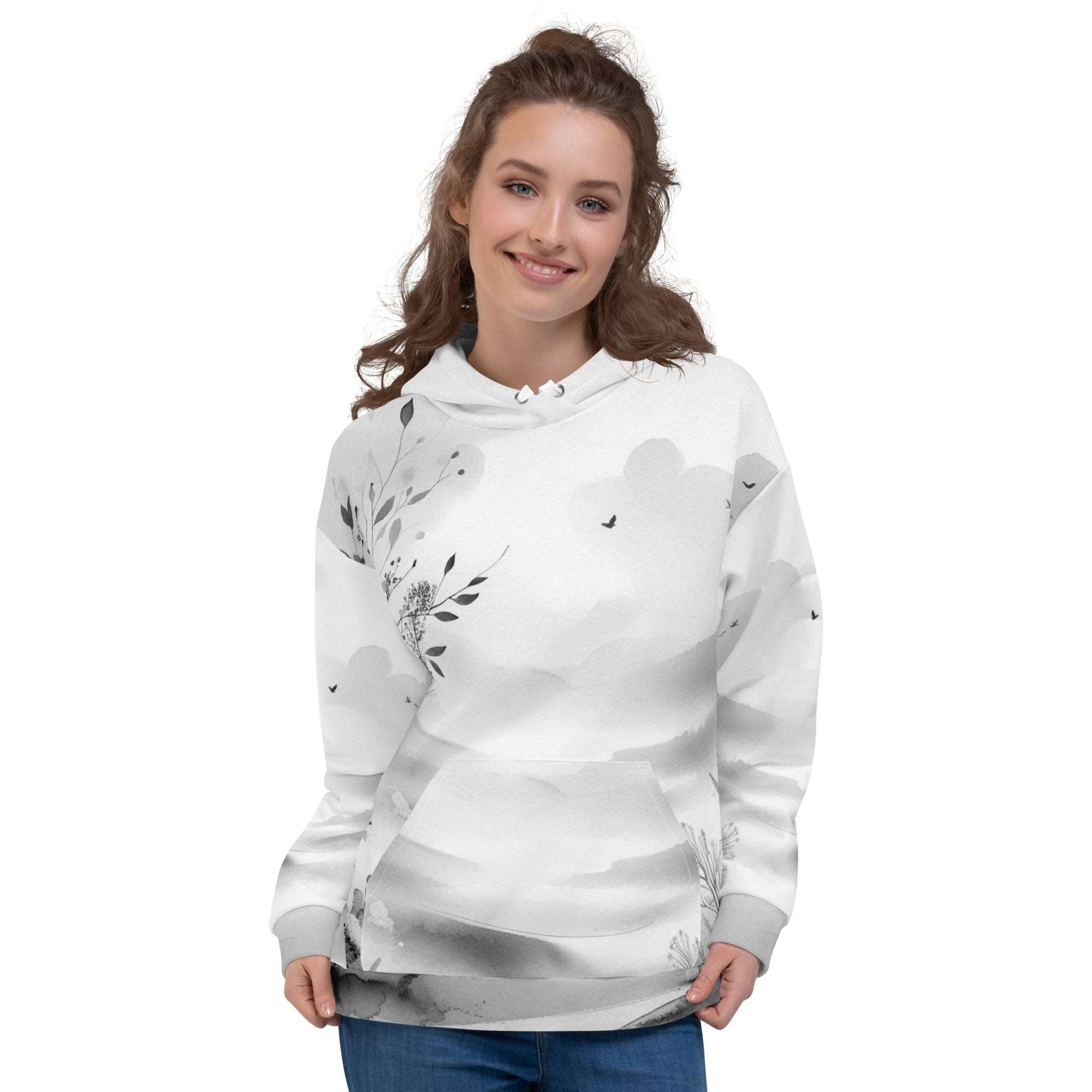 Women's Watercolour-Print-2 Muse Hoodie