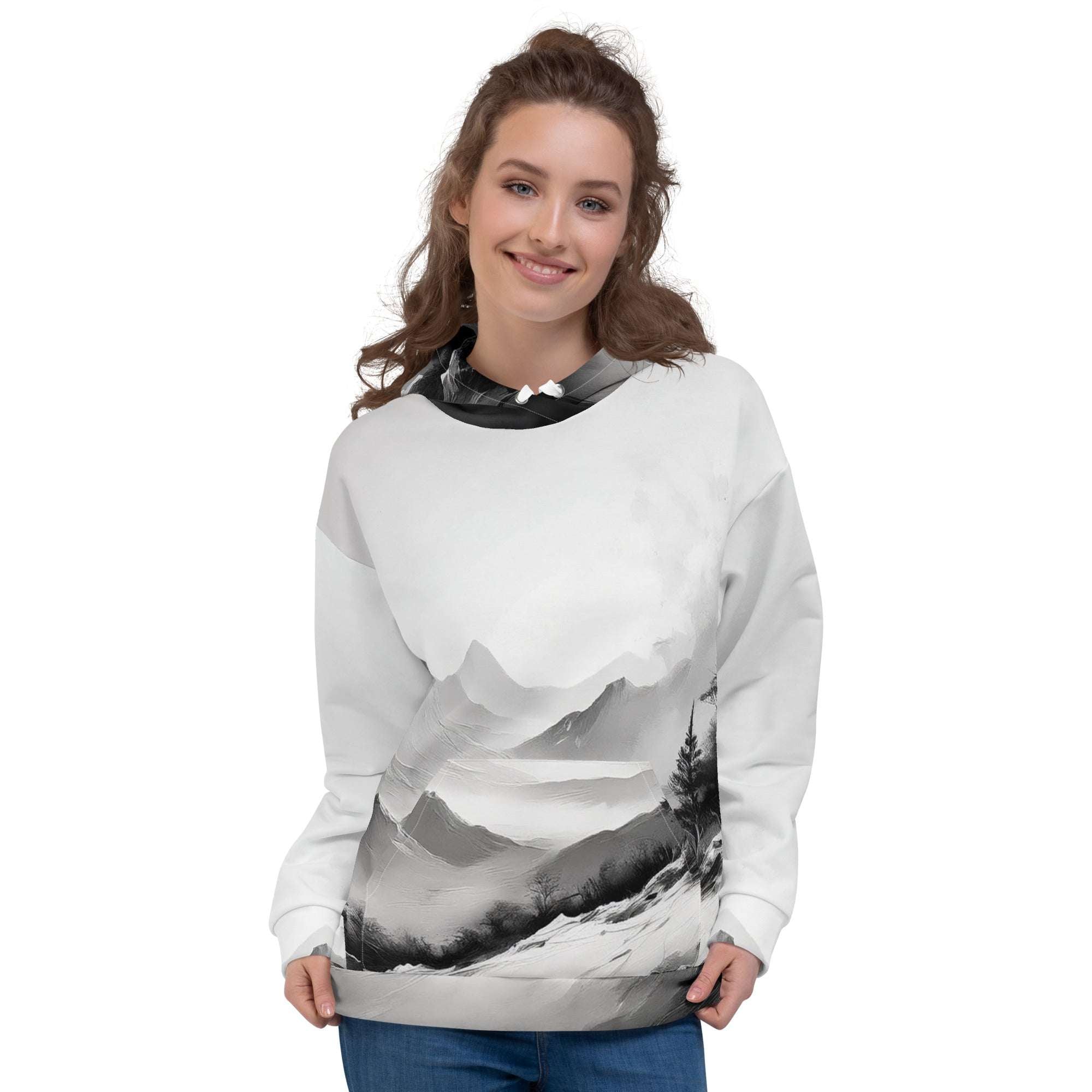 Women's Watercolour-Print Muse Hoodie (No.11)