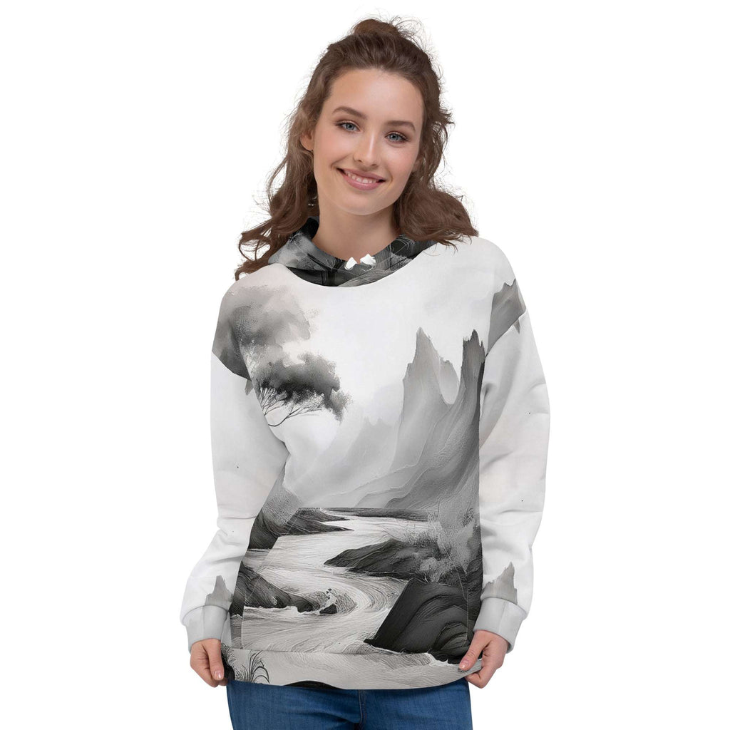 Women's Watercolour-Print Muse Hoodie (No.12)