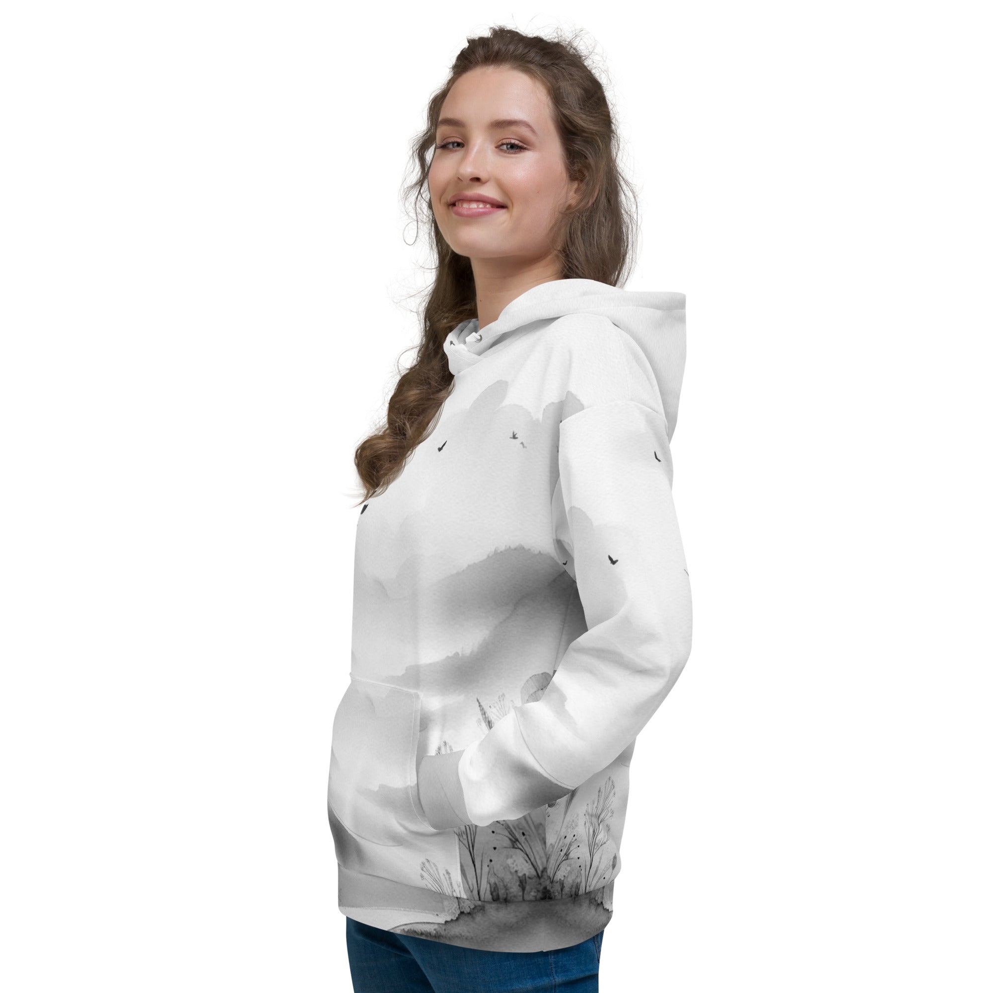 Women's Watercolour-Print-2 Muse Hoodie