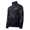 Men’s Constellation Stem Print (No.04) front mockup designer-infused track jacket from Form Finding Design, with an all-over constellation-inspired stem graphic on a sleek zippered silhouette made from soft recycled-fibre fleece, styled for workouts, outdoor wear and everyday streetwear.