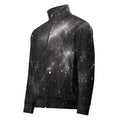 Men’s Constellation Stem Print (No.06) front mockup designer-infused track jacket from Form Finding Design, with an all-over constellation-inspired stem graphic on a sleek zippered silhouette made from soft recycled-fibre fleece, styled for workouts, outdoor wear and everyday streetwear.