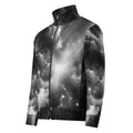 Men’s Constellation Stem Print (No.14) front mockup designer-infused track jacket from Form Finding Design, with an all-over constellation-inspired stem graphic on a sleek zippered silhouette made from soft recycled-fibre fleece, styled for workouts, outdoor wear and everyday streetwear.