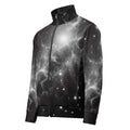 Men’s Constellation Stem Print (No.15) front mockup designer-infused track jacket from Form Finding Design, with an all-over constellation-inspired stem graphic on a sleek zippered silhouette made from soft recycled-fibre fleece, styled for workouts, outdoor wear and everyday streetwear.