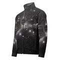 Men’s Constellation Stem Print (No.19) front mockup designer-infused track jacket from Form Finding Design, with an all-over constellation-inspired stem graphic on a sleek zippered silhouette made from soft recycled-fibre fleece, styled for workouts, outdoor wear and everyday streetwear.