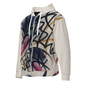 Women's Luxe Bar Hoodie (No.04) by Form Finding Design, full-zip women’s hoodie with watercolour-textured Luxe Bar motif across the front, double-lined hood, premium drawstrings and relaxed everyday streetwear fit.