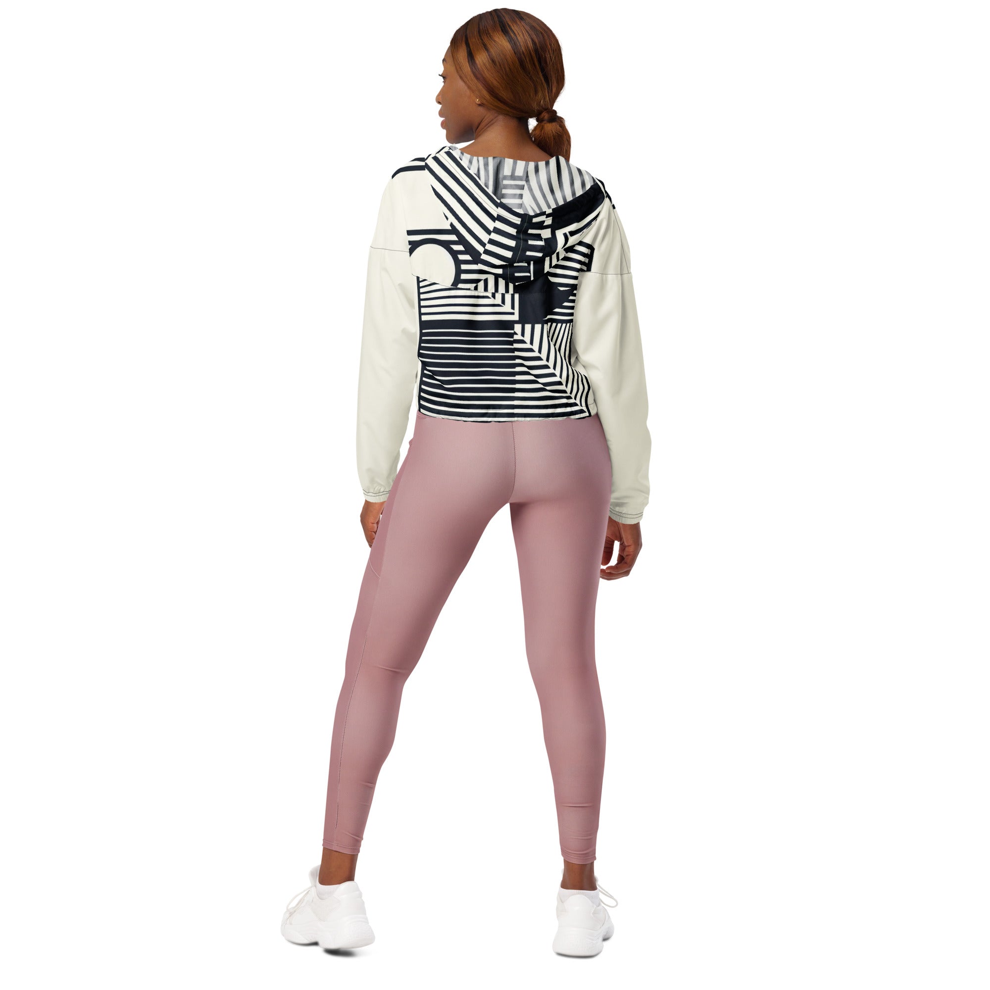 Women's ICN Cropped Windbreaker Print-3