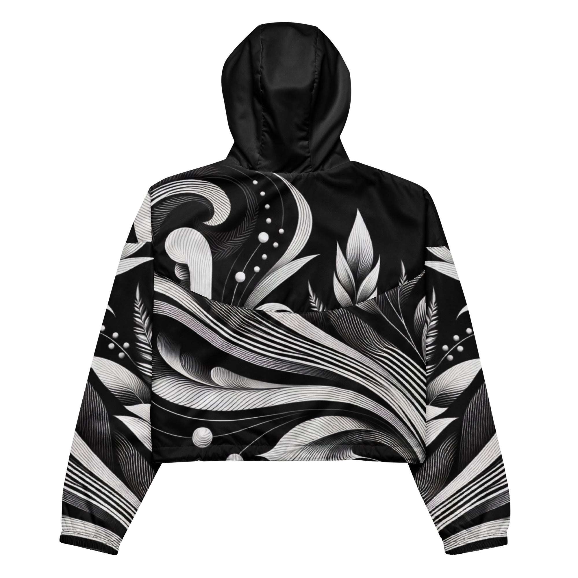 Women's ICN Cropped Windbreaker Print-4