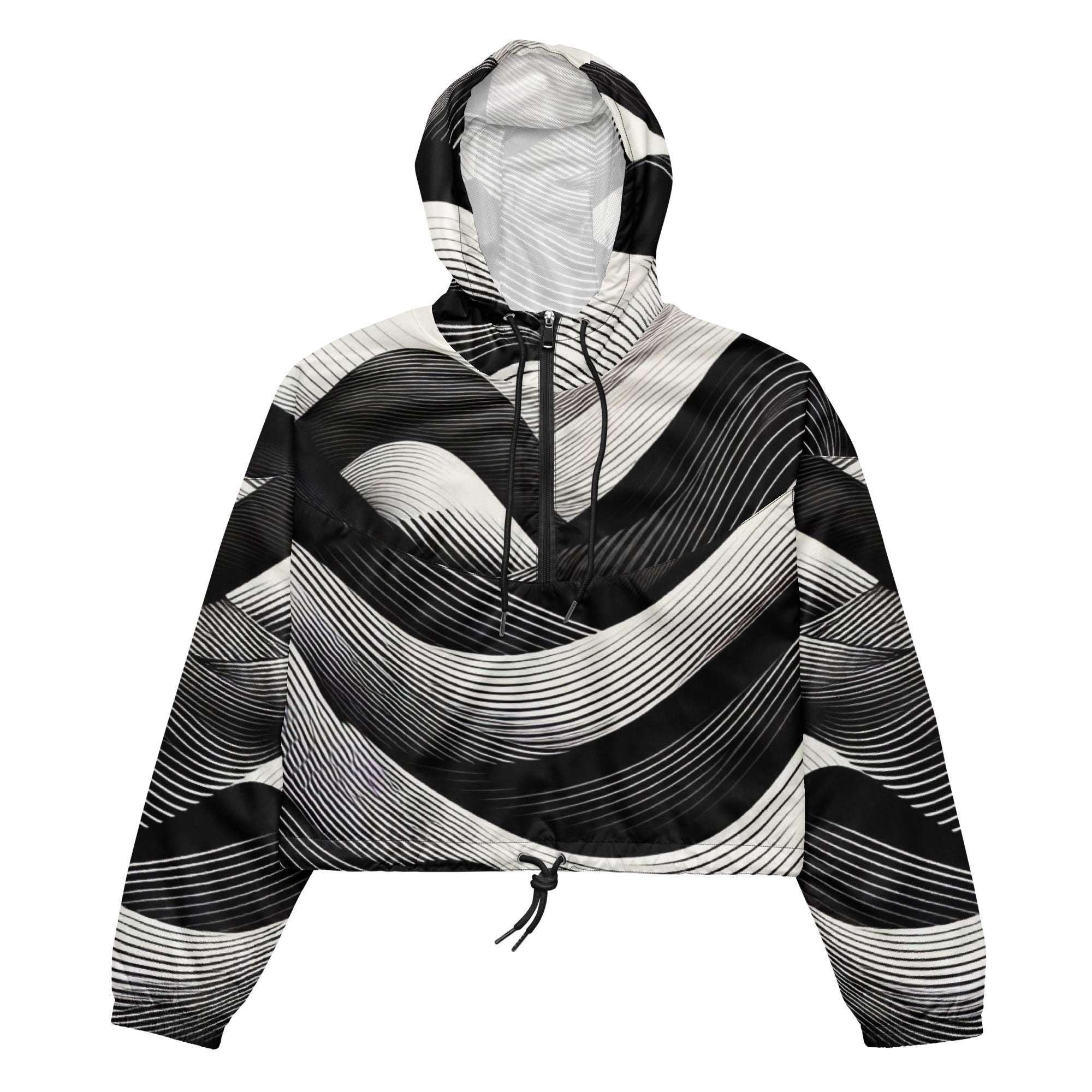 Women's ICN Cropped Windbreaker Print-2