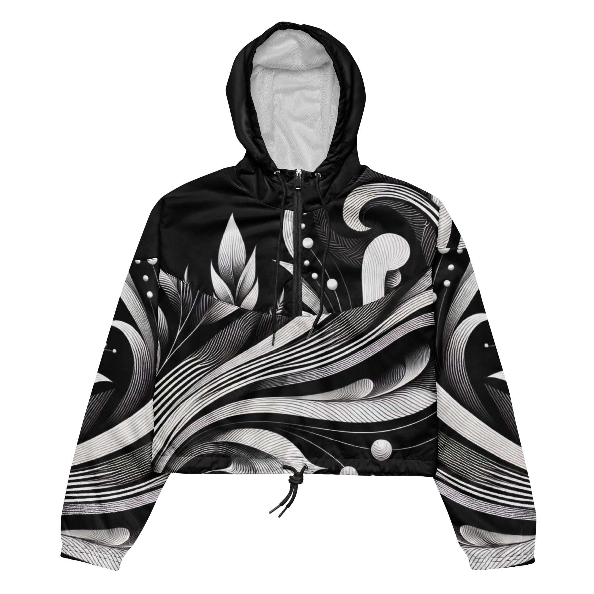 Women's ICN Cropped Windbreaker Print-4