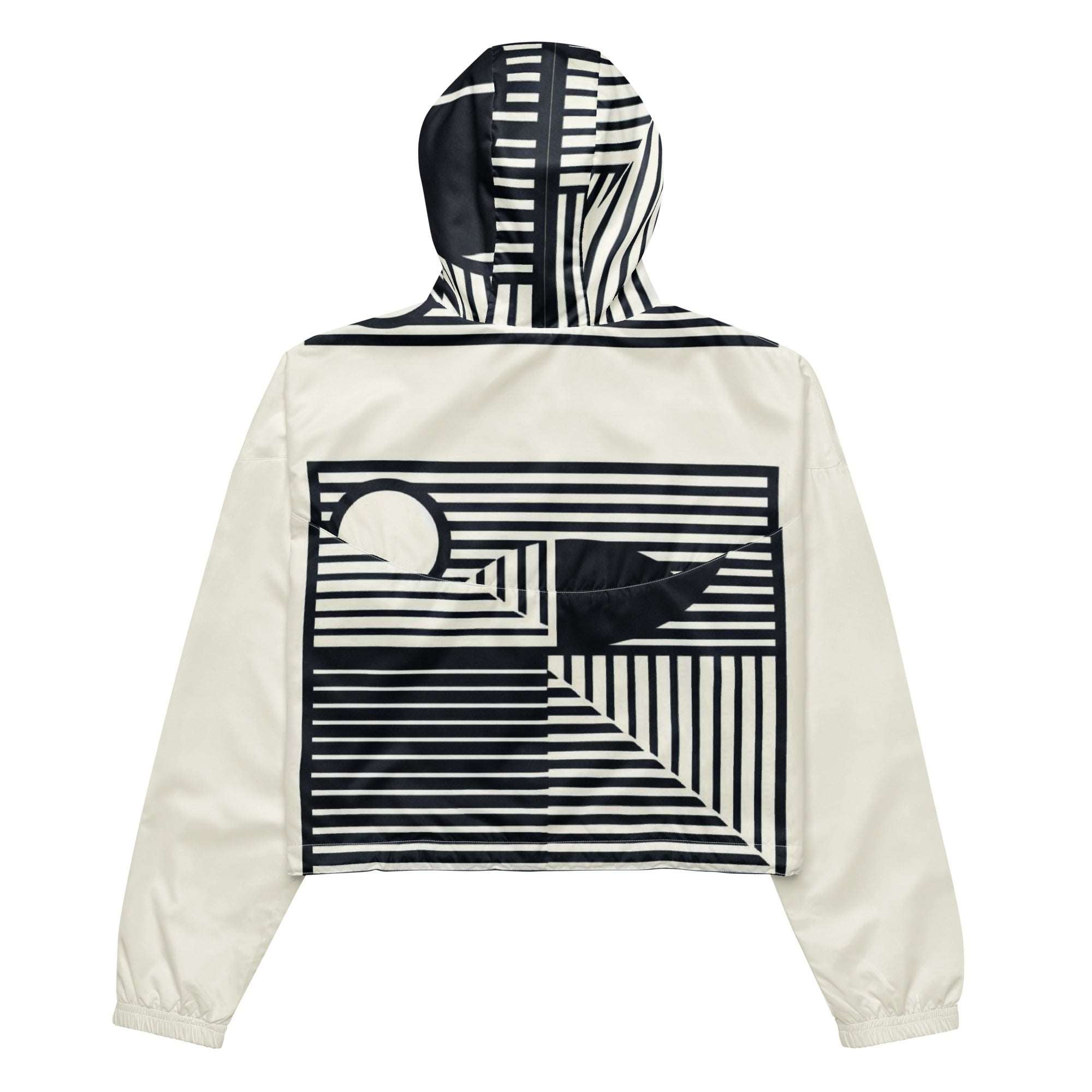 Women's ICN Cropped Windbreaker Print-3