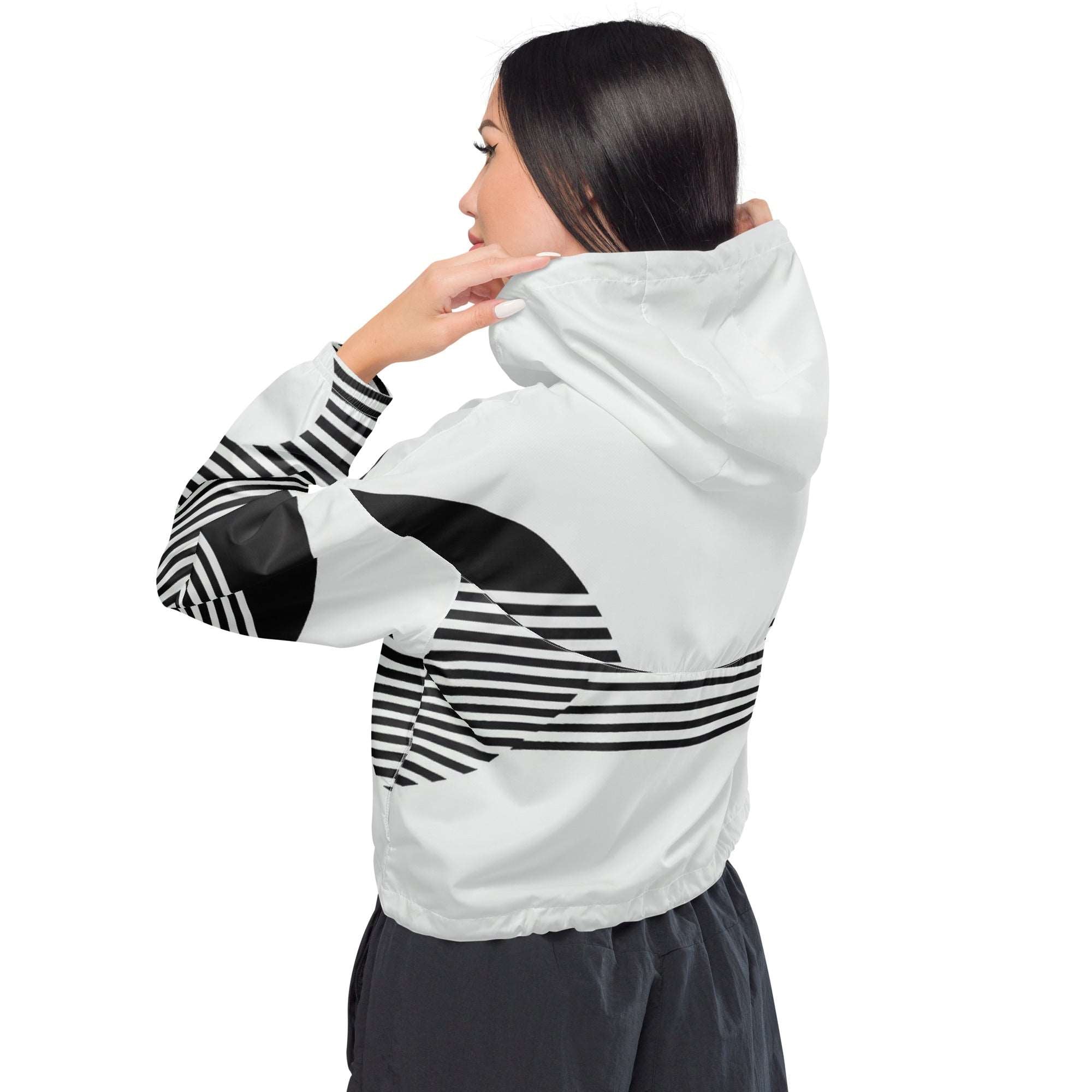 Women's ICN Cropped Windbreaker Print-5