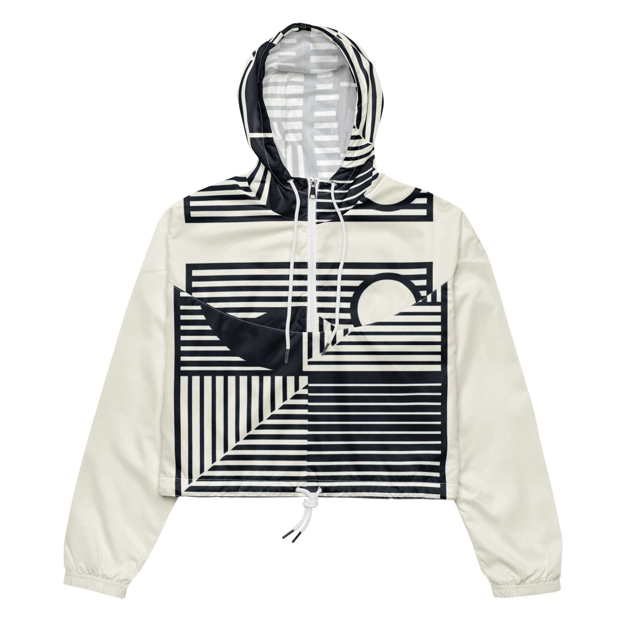 Women's ICN Cropped Windbreaker Print-3