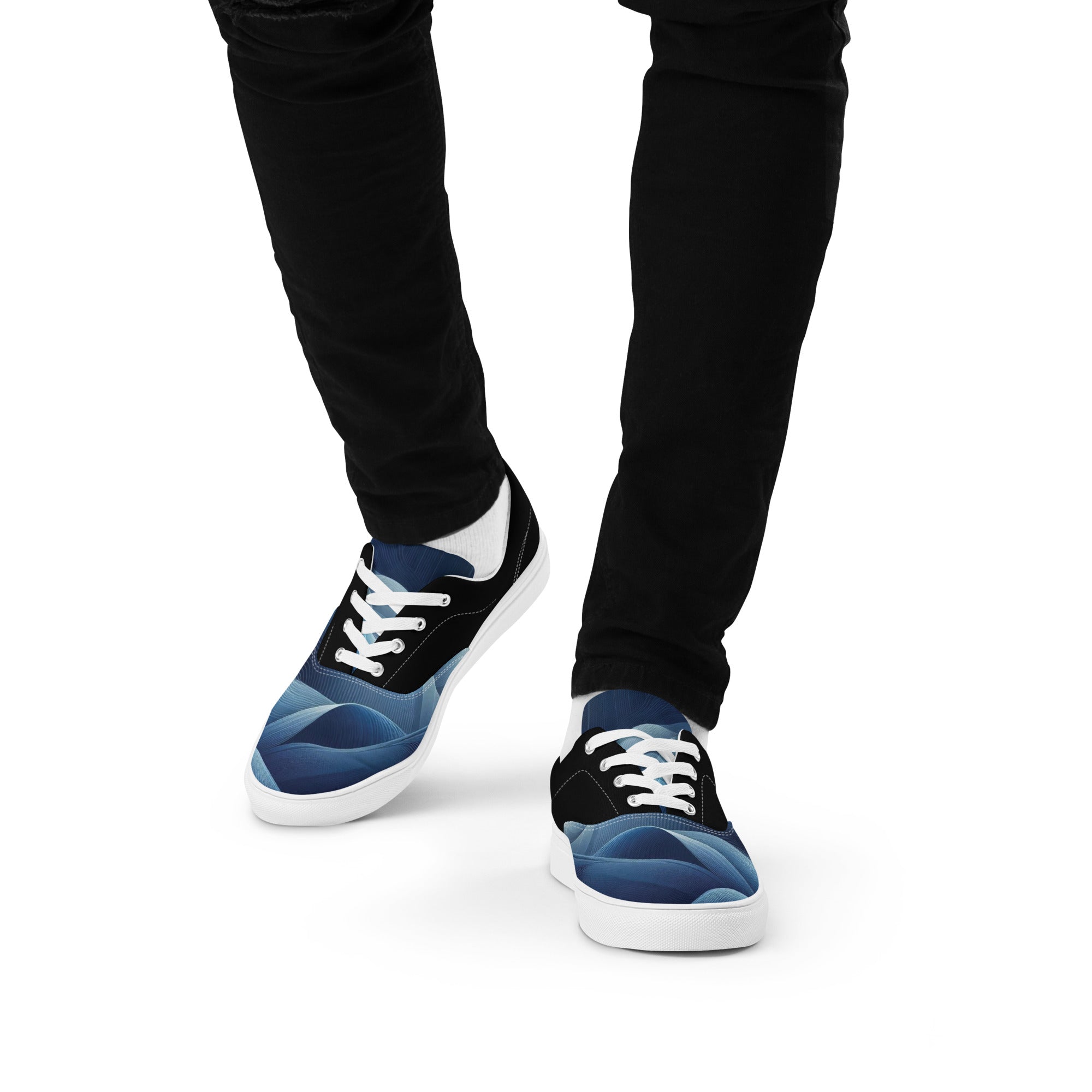 Men’s Lace-up Gradient Print-2