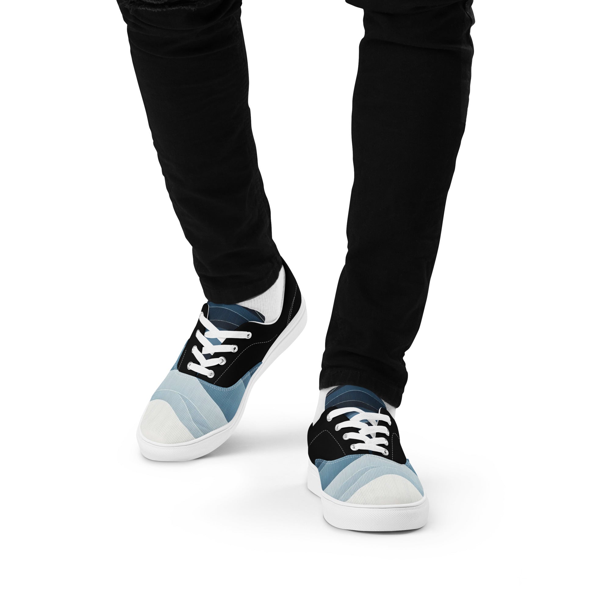 Men’s Lace-up Gradient Print-4