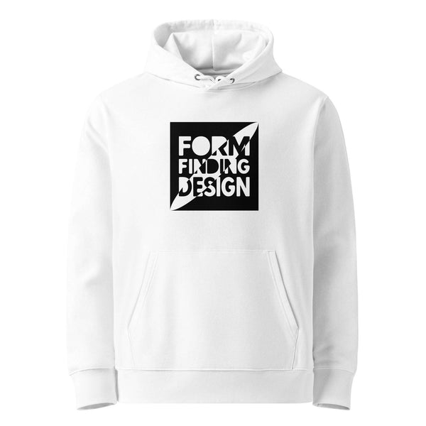 Form Finding Design Women’s Signature Hoodie — chest logo; front pouch pocket.