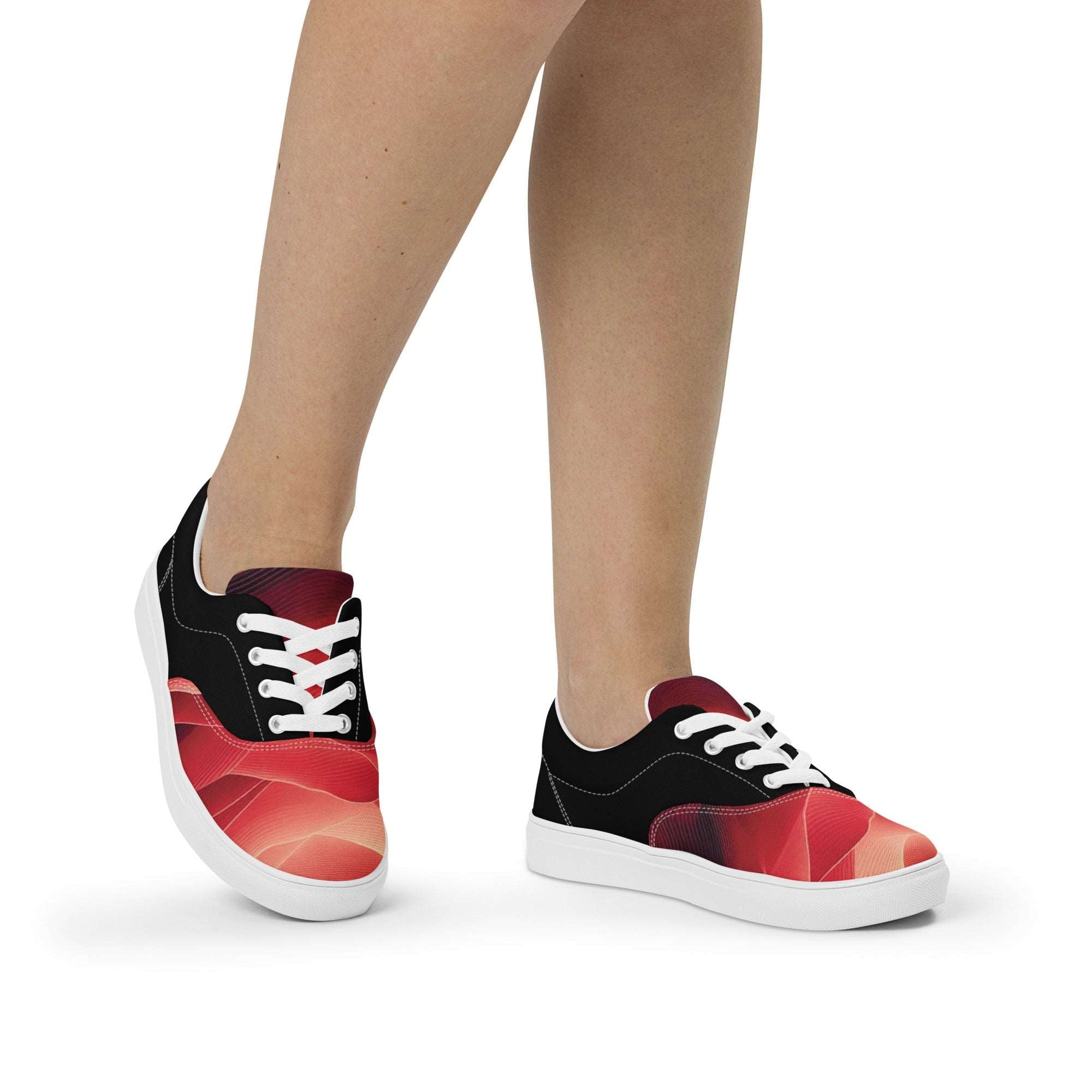 Women’s Lace-up Gradient Print-4