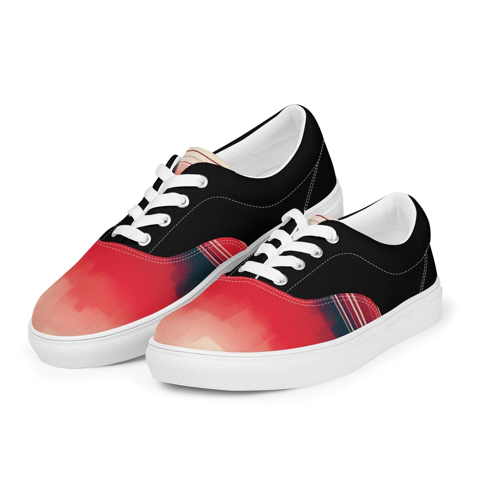 Women’s Lace-up Gradient Print-2