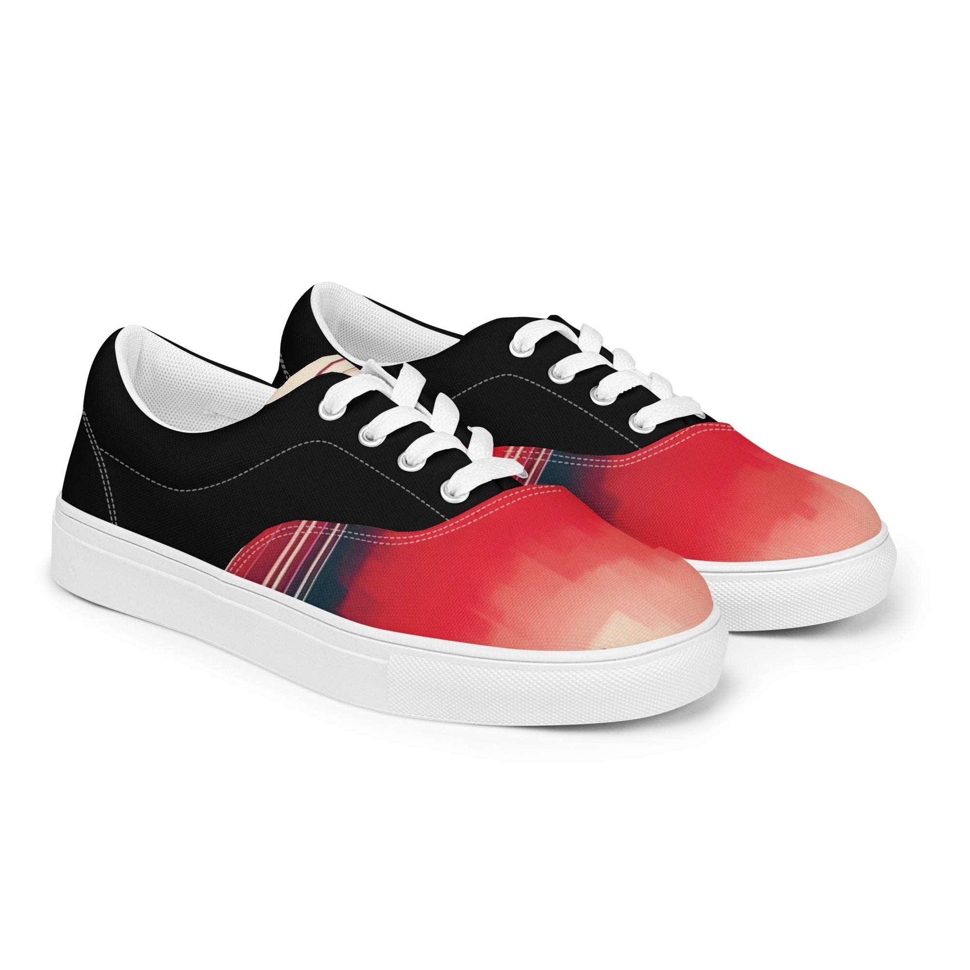 Women’s Lace-up Gradient Print-2